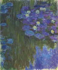 Monet NymphÃ©as en fleur (Water Lilies in Bloom), 1914-1917